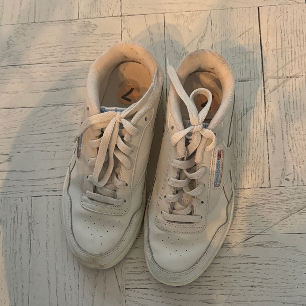 Reebok Off-White Lace-Up Sneakers